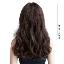 Black synthetic wig loose micro curly 20 inches