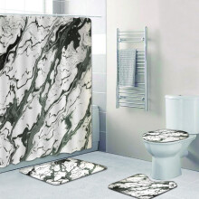 Marble Bathroom Set White 4 pcs