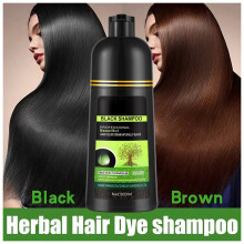 Black hair dye shampoo for gray hair 500ml