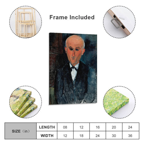 Affiche d'art imprimée d'Amedeo Modigliani 12x18 pouces 1