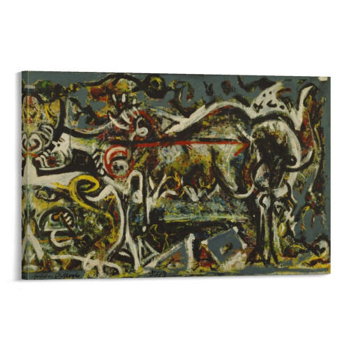 Affiche murale abstraite de Jackson Pollock, 20 x 30 cm (08 x 12 pouces)