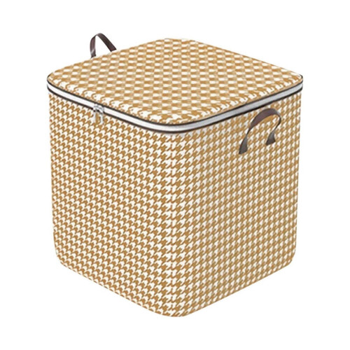 Yellow Houndstooth Under Bed Storage Box3-Pack
