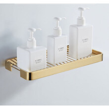 Zwarte hoekplank voor de badkamer, ideaal voor het opbergen van cosmetica.