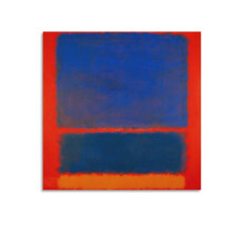 Bleu Orange Rouge 1961 par Mark Rothko Impression sur toile Affiche Cadeau Photo Tableau Décoration de chambre Décoration intérieure 28x28 pouces