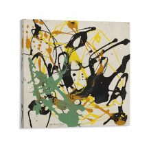 Tableau abstrait sur toile de Jackson Pollock, 50 x 50 cm