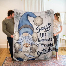 Couverture en flanelle Gnome, douce et confortable, 150 x 200 cm