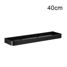 Bathroom corner shelf wall-mounted black aluminum