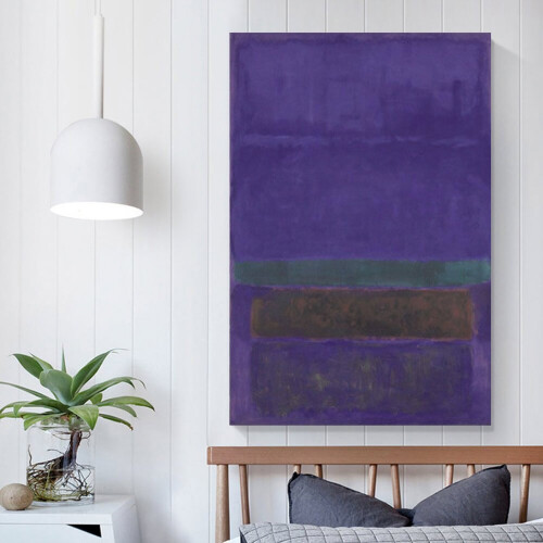Impressão da pintura "Azul, Verde e Marrom" de Mark Rothko, 30x45cm (12x18 polegadas) 2