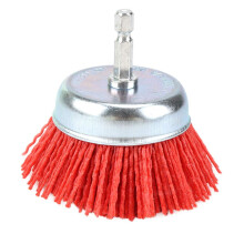 Nylon-Bohrbürste, 7,6 cm, Körnung 80, 1 Stück, rot