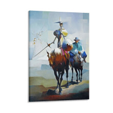 Don Quichotte de Picasso, reproduction sur toile 20 x 30 cm
