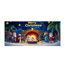 Julegaragebanner Personligt design 480x210cm