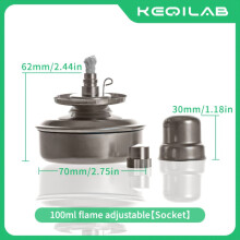 (100ml) Lámpara de Alcohol, Alta Calidad, para Uso Doméstico y de Laboratorio, 100ml a 450ml, Estándar, Espesada, Ajustable, A