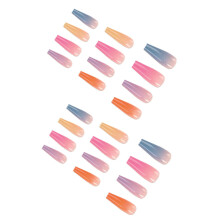Ongles transparents en forme de cercueil, couverture complète, courts à mi-longs
