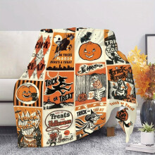 Couverture en flanelle pour Halloween, 127 x 152 cm