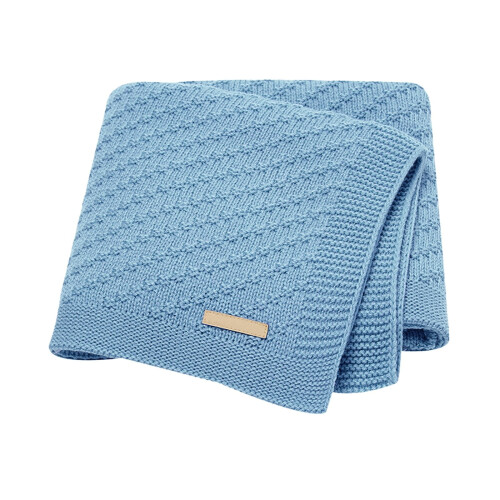 Couverture bébé tricotée unie automne hiver