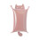 Cat-shaped leather jewelry tray pink folding 1