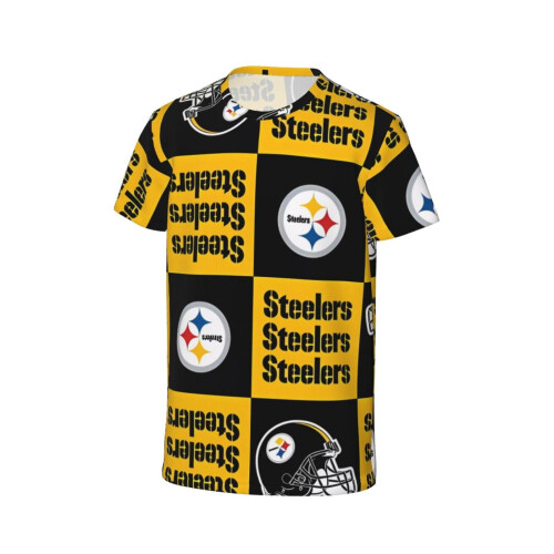 Νεανικό κοντομάνικο μπλουζάκι Steelers για λάτρεις των σπορ 2