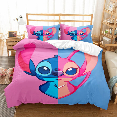 Stitch sängkläder påslakanset queen size 3 delar