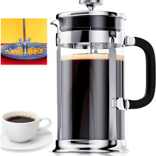 Cafetière à piston 34 oz en acier inoxydable 304 avec 2