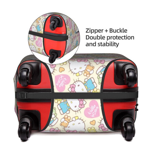 Hello Kitty kuffertbeskytter lyserød elastisk cover til 18-32 2