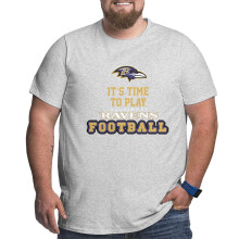 Ravens herre stor og høj fodbold-T-shirt