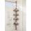 Corner Shower Caddy Black 32-122 in Adjustable 4-Tier 1