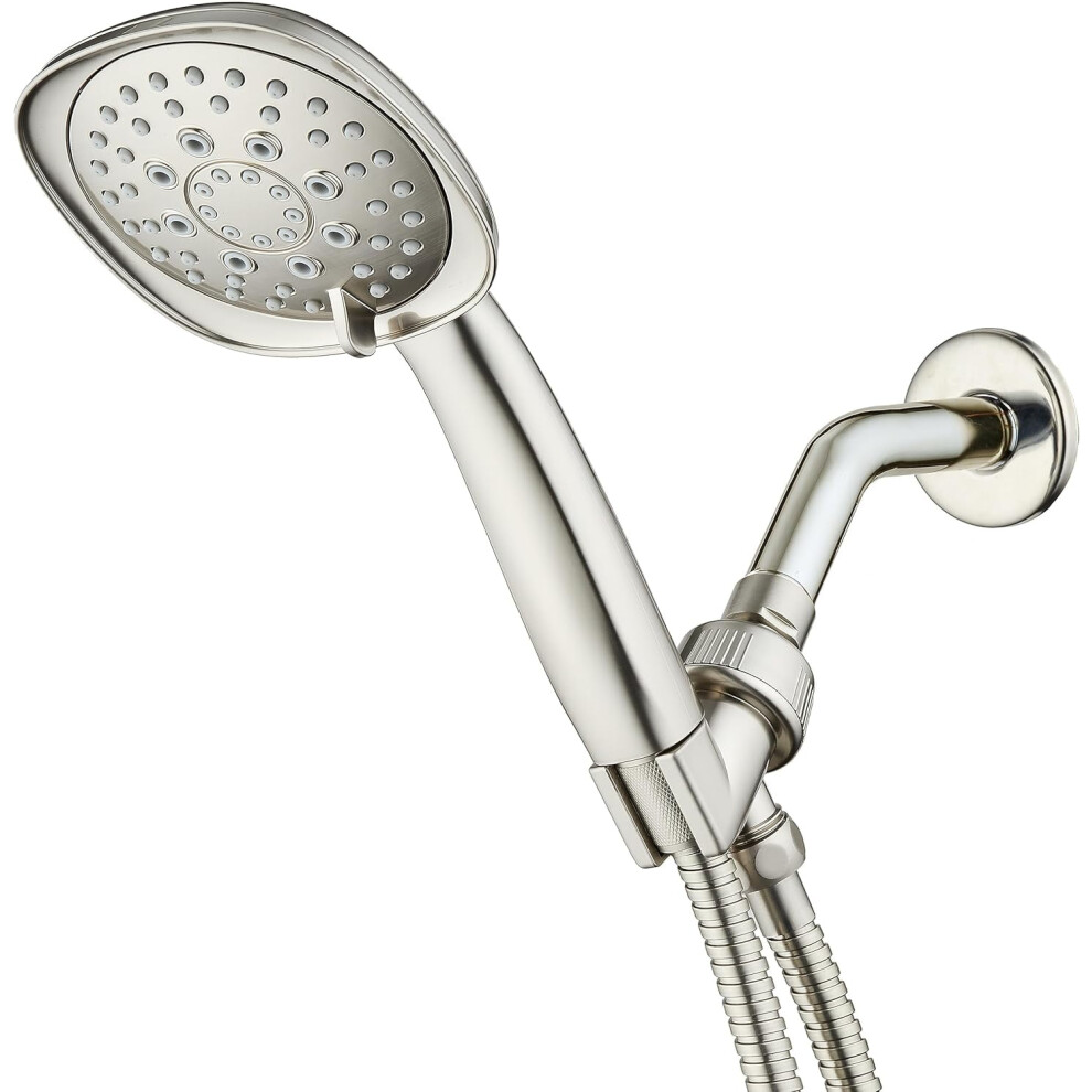 Satin Nickel Square Handheld Shower With 72-Inch Hose 354484027504