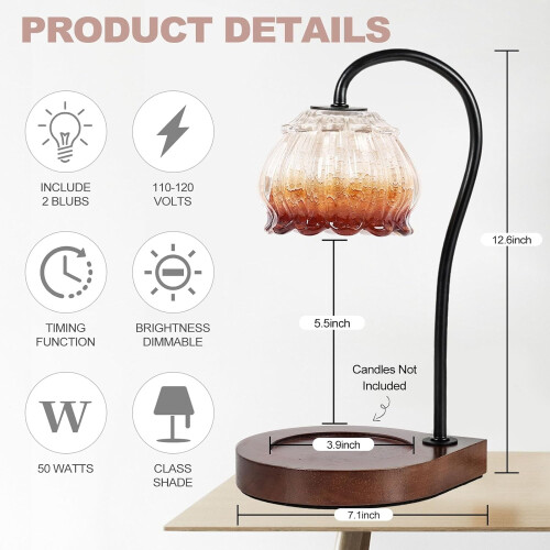 Candle Warmer Lamp with Timer and Dimmer Function 1