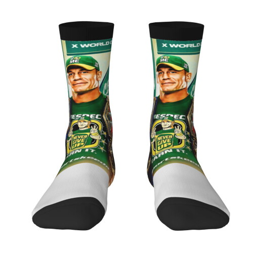 John Cena Κάλτσες Unisex με τρισδιάστατη εκτύπωση και διασκεδαστικό φόρεμα 1 ζευγάρι