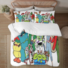 Ensemble de couette Toy Story Noël pour lit jumeau 3 pièces