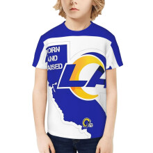 LA Rams kortärmad t-shirt för ungdomar med sportlogotyp