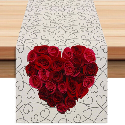 Table Runner Linen for Candlelit Dinner 120x30 cm