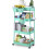 Rolling Storage Cart Mint Green 4-Tier with 3 Cups 4 Hooks 1