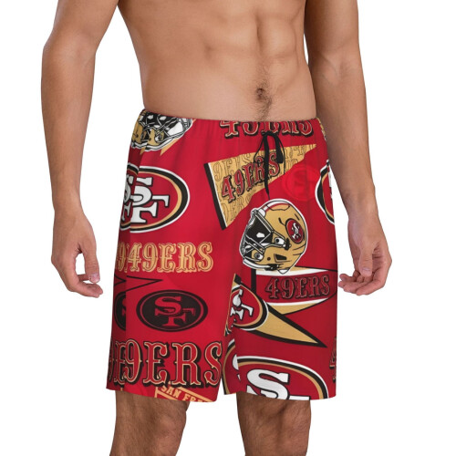 Ανδρικό κοντό παντελόνι πιτζάμας San Francisco49ers με λογότυπο 1 ζευγάρι 1