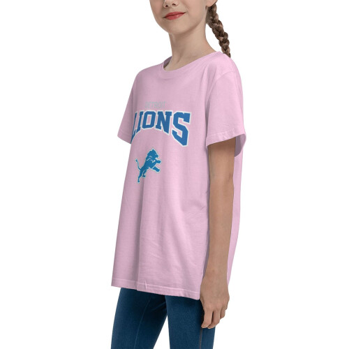 DET Lions Νεανικό κοντομάνικο μπλουζάκι με στρογγυλή λαιμόκοψη 2