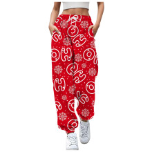 Women's Christmas Sweatpants Plus Size with Pockets
