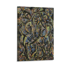 Stampa astratta di Jackson Pollock su tela, poster 12x18 pollici