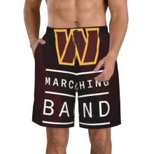 Calções desportivos masculinos Washington Commanders com o logotipo da equipa.