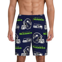 Seahawks herr korta pyjamasbyxor sport fotbollslagslogotyp ärm för basebollfans presenter