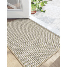 Door Mat Beige 24" x 36" Non-Slip Absorbent Indoor