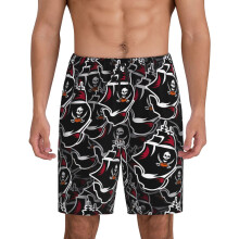 Calça de pijama curta masculina com o logotipo do time de futebol americano Buccaneers