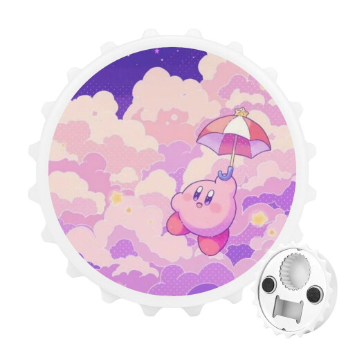 Kirby-pullonavaaja magneettisella jääkaappitarralla