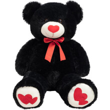 Urso de pelúcia de 43 polegadas com coração vermelho