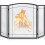 Fireplace Screen3-Panel Foldable Wrought Iron Black 1