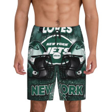 NYJ Jets korta herrpyjamasbyxor med fotbollslogotyp