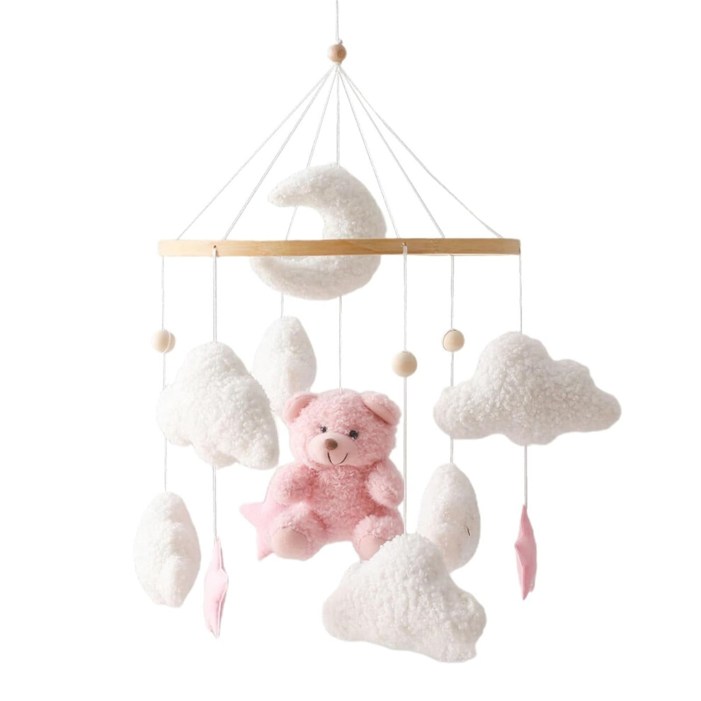 Rabbit Crib Mobile Bunny Felt Cloud Nursery Decor