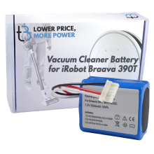 Batteri til iRobot Braava 390T Mint 5200C 2500 mAh 7.2V Ni-Mh
