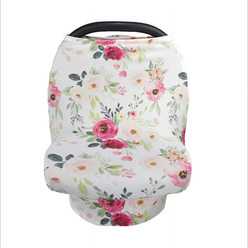 Nursing Cover Multi-Use Stretchy Scarf Retro Flower