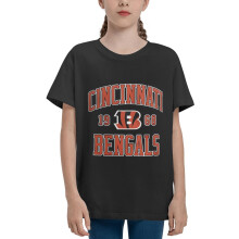 Bengals kindershirt met korte mouwen en voetballogo (1 stuk)