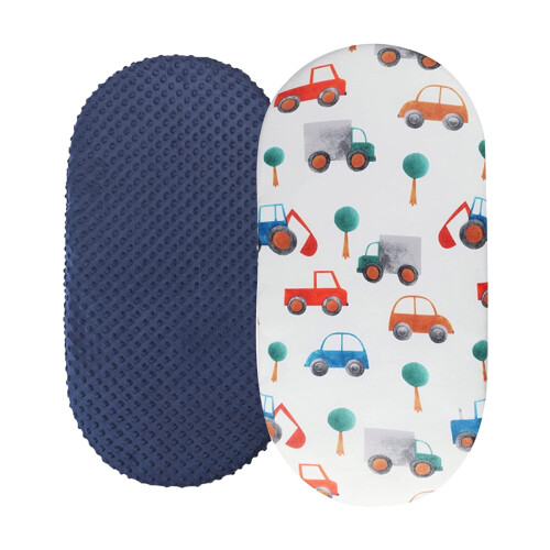 Juego de sábanas ajustables para moisés de bebé (2 piezas)